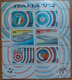 foglietti francobolli Italia '90