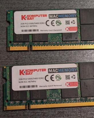 RAM sodimm 4gb ddr2 667mhz apple e pc