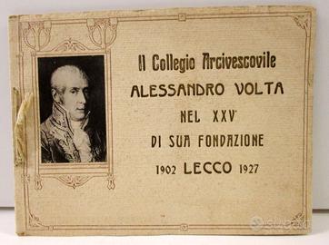 Antico dépliant del COLLEGIO VOLTA DI LECCO