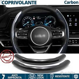COPRIVOLANTE per KIA Effetto FIBRA CARBONIO Nero