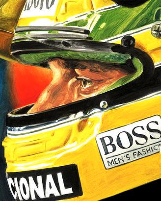Ayrton Senna McLaren F1 Poster Stampa Helmet Casco
