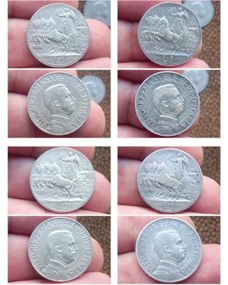 Quadriga Veloce Monete Argento Regno d'Italia 