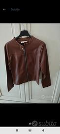 giacchetto marrone eco pelle COME NUOVO 