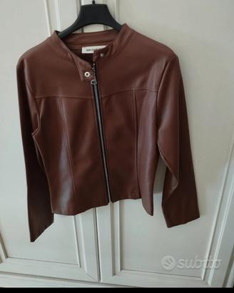 giacchetto marrone eco pelle COME NUOVO 