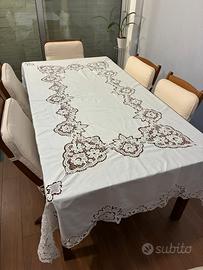 Tovaglia ricamata 250 × 170 cm bianca