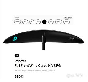 Foil Gong Front+Stab CURVE H V3 FG taglia L