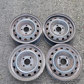 4 - CERCHI IN LAMIERA PEUGEOT 5,5X14 4X108 ET34 CB