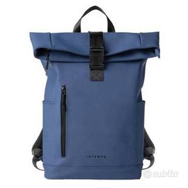 Zaino Roll-top Drop in gomma blu