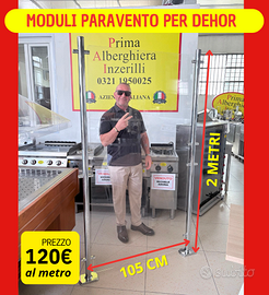 Separatori Trasparenti in Vetro/Plexiglass e Accia