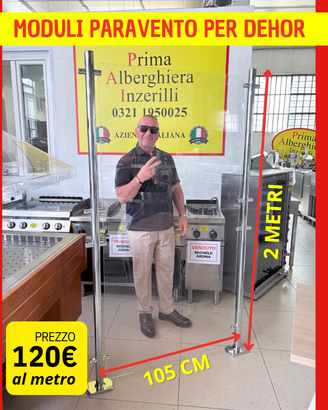 Separatori Trasparenti in Vetro/Plexiglass e Accia