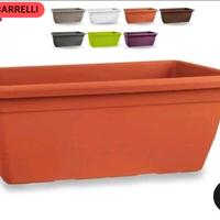Fioriere 16 pz plastica grande 100 cm