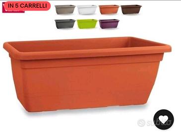 Fioriere 16 pz plastica grande 100 cm