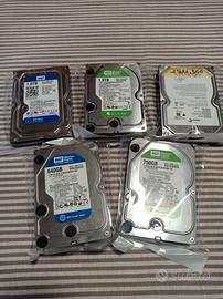 5 Hard Disk- da 1 tera, 1/2, 650, e 750