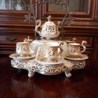servizio caffè capodimonte da 6 con alzata vintage