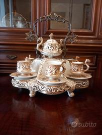servizio caffè capodimonte da 6 con alzata vintage