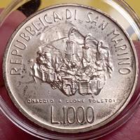 1000 Lire in argento del 1978 San Marino