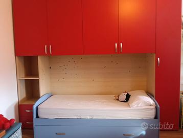 Cameretta Completa Singola con Letto e Cassettone