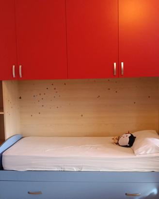 Cameretta Completa Singola con Letto e Cassettone