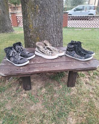 Lotto tre paia di scarpe usate donna n. 36 e 37