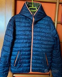 Piumino Double Face blu interno verde salvia