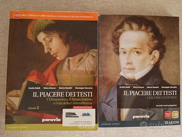 Libro "Il piacere dei testi" 2 + ed. Leopardi