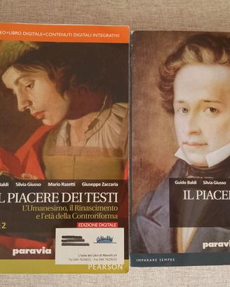 Libro "Il piacere dei testi" 2 + ed. Leopardi