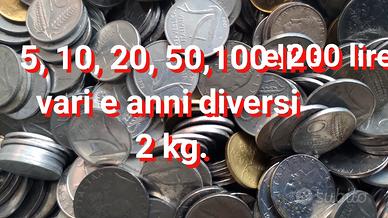 2 KG. LIRE METALLICHE DIVERSE X ANNI E TIPO 