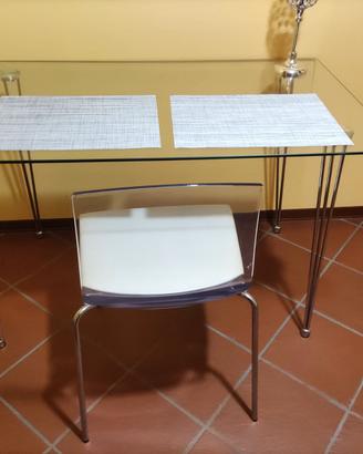 Tavolo/Scrivania  in vetro spesso