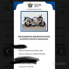 Honda occaCBRsione 600F 05 Iscritta FMI -TRANSALP