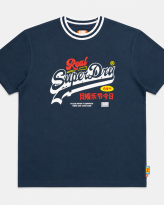 T-shirt Superdry Real blu navy taglia M