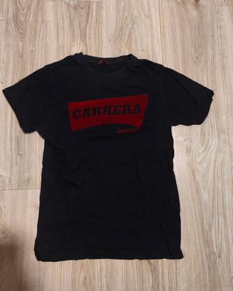 T-shirt Carrera Jeans Nera Floccato Rosso