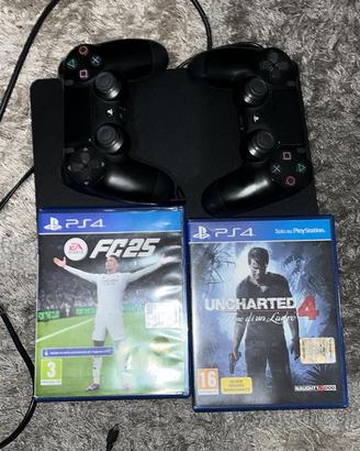 PS4+2 controller+ Tutti i cavi necessari+ FC 25+ 4