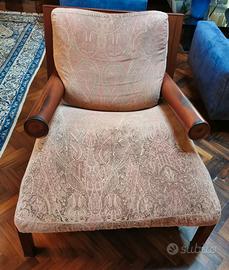 poltrona lunga in pelle anni 80