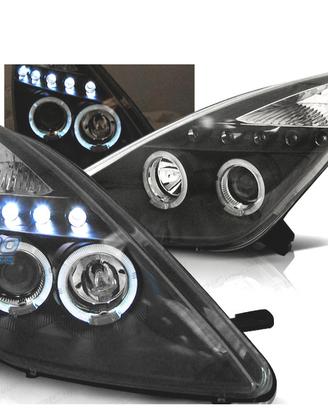 FARI TOYOTA CELICA T23 99-05 LED OCCHI ANGELI NERI