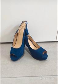 Sandali eleganti bluette tacco