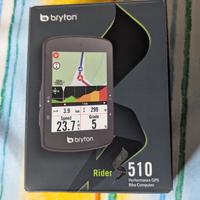Ciclocomputer Bryton Rider S510E + cover nuovo.