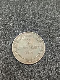 moneta 2 centesimi 1859 - governo di Toscana 