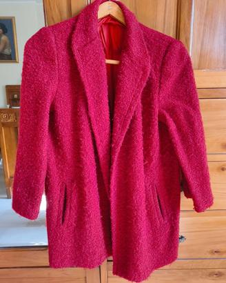 Cappotto rosso da donna in lana, sartoriale