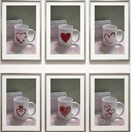 Tazze e tazzine in ceramica con grafiche a scelta