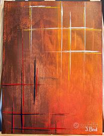 Quadro dipinto a mano moderno pezzo unico 40x30 cm