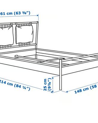 letto Ikea 1 piazza e mezza 