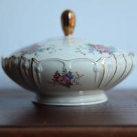 Biscottiera in ceramica dipinta a mano con fior