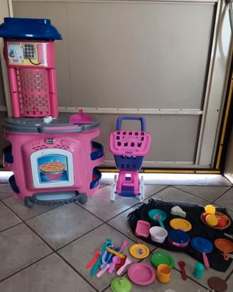 Cucina giocattolo carrello e accessori