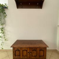 attaccapanni da ingresso legno di pino