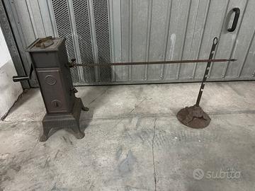 Girarrosto meccanico completo FUF metà 800 funzion