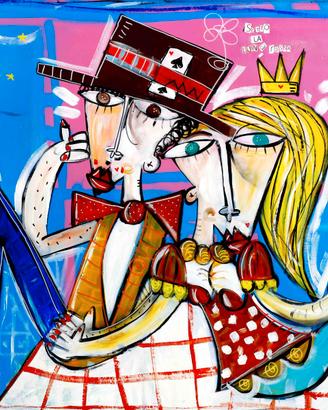 Quadro moderno coppia innamorata 100x150 cm
