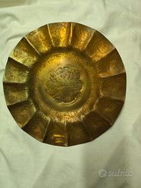 piatto in ottone da servizio Marocchino