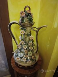 Splendida Brocca Vaso Fiori Capodimonte