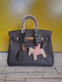Borsa a Mano in vera pelle nera