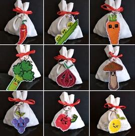 portachiavi frutta e verdura kawaii